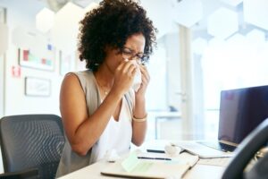 Woman Dealing With Poor Home Air Quality